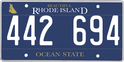 RI license plate 442694