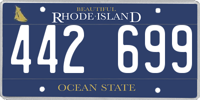 RI license plate 442699