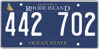 RI license plate 442702