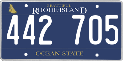 RI license plate 442705