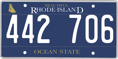 RI license plate 442706