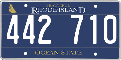 RI license plate 442710