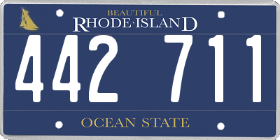 RI license plate 442711