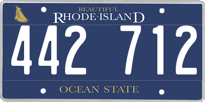 RI license plate 442712