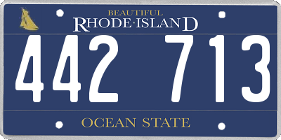 RI license plate 442713