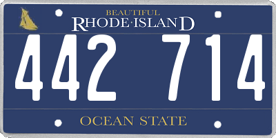 RI license plate 442714