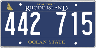 RI license plate 442715