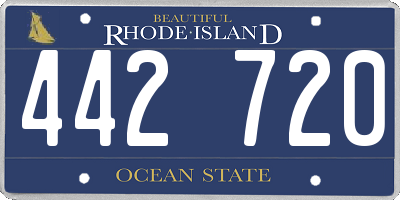 RI license plate 442720