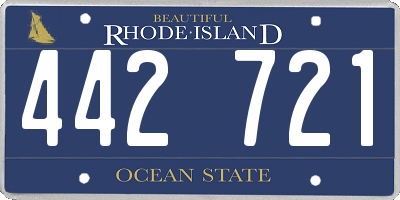 RI license plate 442721