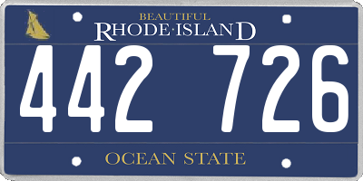 RI license plate 442726