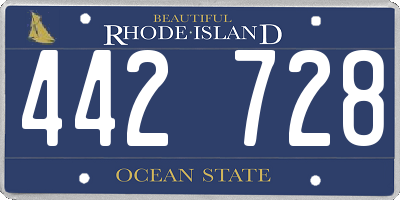 RI license plate 442728