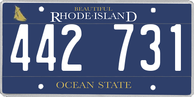 RI license plate 442731