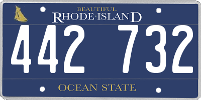 RI license plate 442732