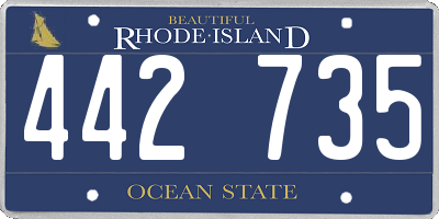 RI license plate 442735