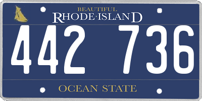 RI license plate 442736