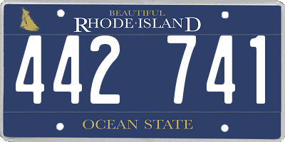 RI license plate 442741