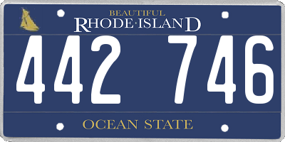 RI license plate 442746
