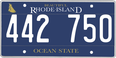 RI license plate 442750