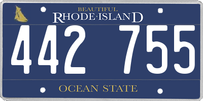 RI license plate 442755