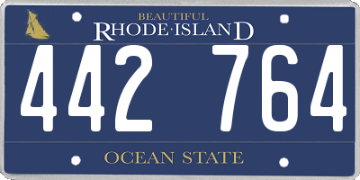 RI license plate 442764