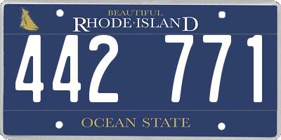RI license plate 442771
