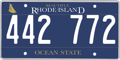RI license plate 442772