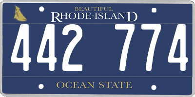 RI license plate 442774