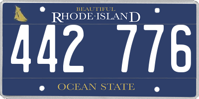 RI license plate 442776