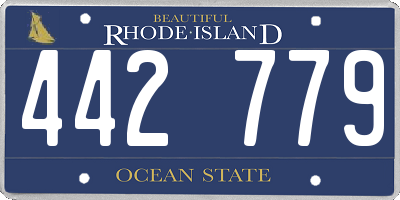 RI license plate 442779