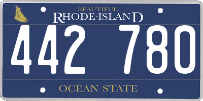 RI license plate 442780