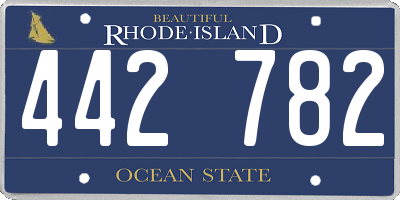 RI license plate 442782