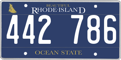 RI license plate 442786