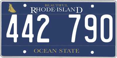 RI license plate 442790