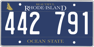 RI license plate 442791