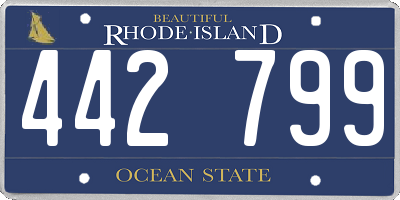 RI license plate 442799