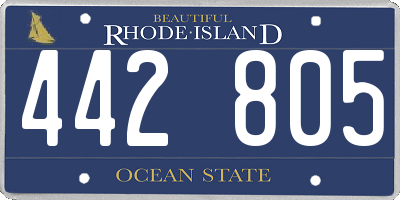 RI license plate 442805