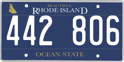 RI license plate 442806