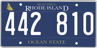RI license plate 442810