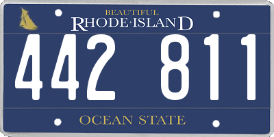 RI license plate 442811