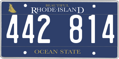 RI license plate 442814