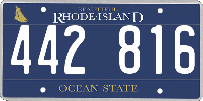 RI license plate 442816