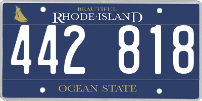 RI license plate 442818