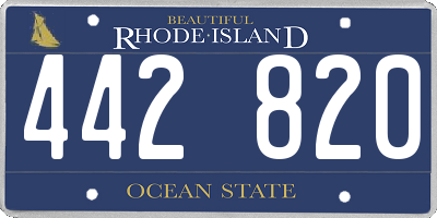 RI license plate 442820