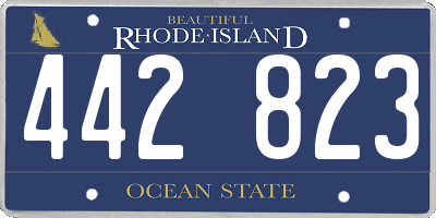 RI license plate 442823