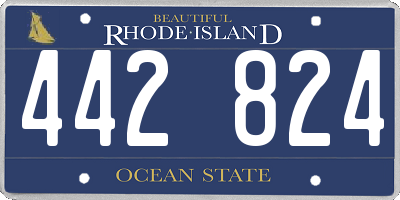 RI license plate 442824