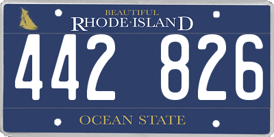 RI license plate 442826