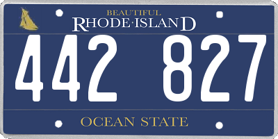 RI license plate 442827