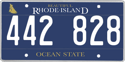 RI license plate 442828