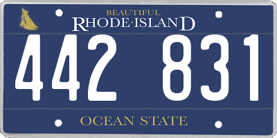 RI license plate 442831