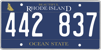 RI license plate 442837